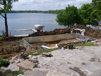trenching for inground swimming pools